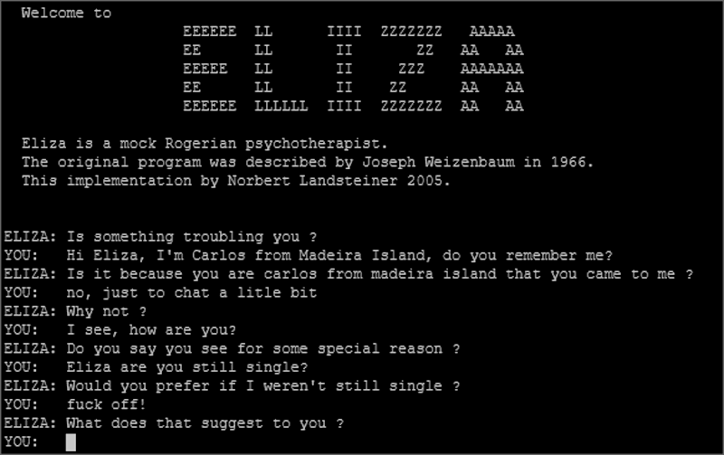 Eliza, o primeiro Chatbot